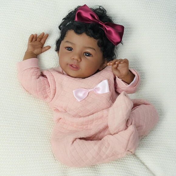 18 Inch Realistic Reborn Baby Doll Black Girl Lifelike African